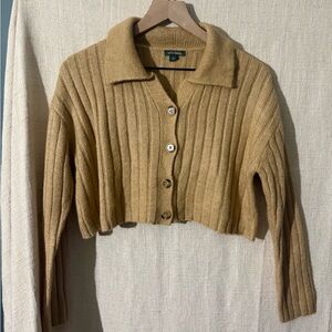 Wild Fable Camel Ribbed Cardigan